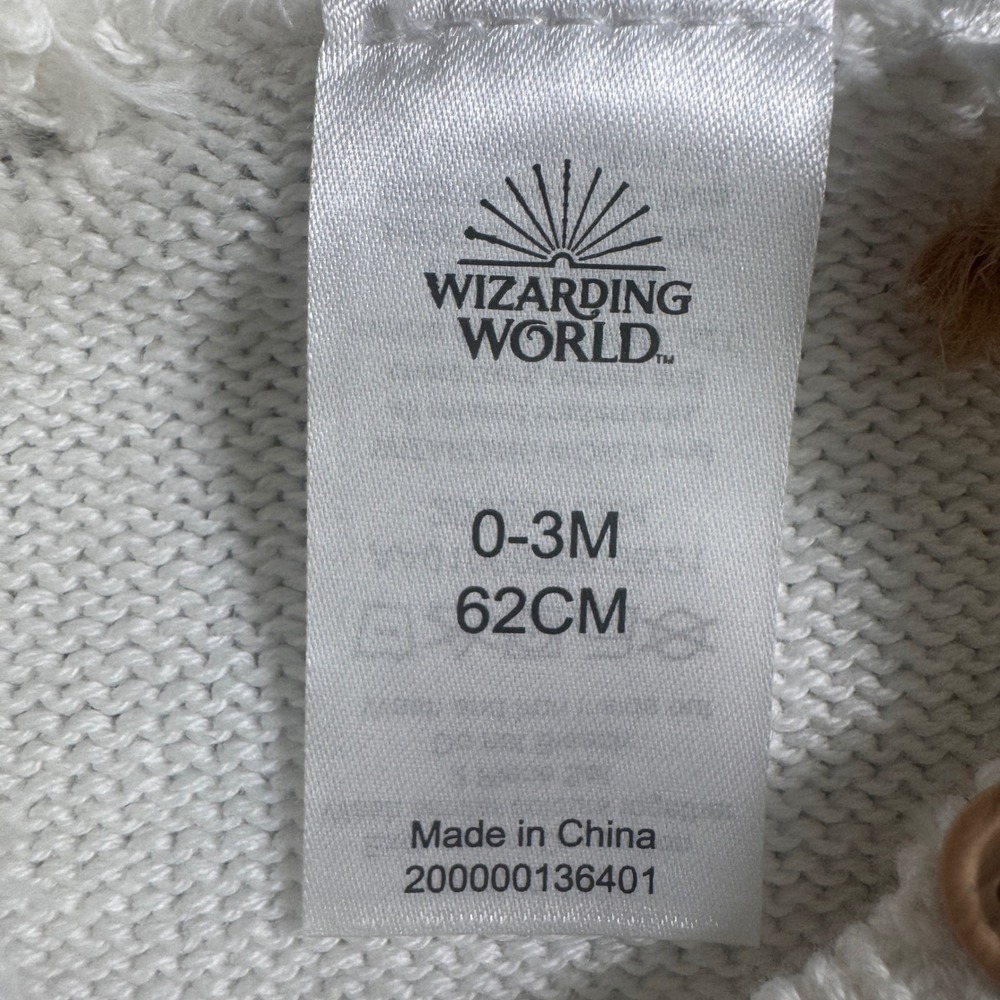 Wizarding World Christmas At Hogwarts Knit Set Unisex Baby 0-3M Cream Fair Isle - Picture 3 of 6